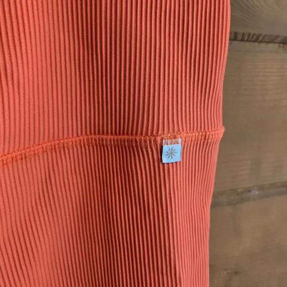 Athleta x Alicia Keys Elation Tight Ribbed Legging Jewel Orange 2X Pant Workout - Picture 3 of 6